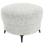 HOCKER in Textil Beige  - Beige/Schwarz, ROMANTIK / LANDHAUS, Textil/Metall (75/50/75cm) - Landscape