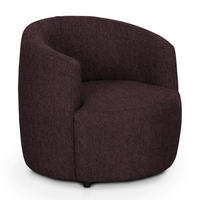 COCKTAILSESSEL Chenille Braun  - Schwarz/Braun, Design, Kunststoff/Textil (81/74/81cm) - Livetastic