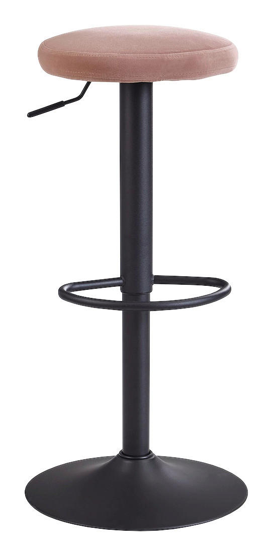 BARSKI STOL, roza  - roza/črna, Moderno, kovina/tekstil (40/79/40cm) - MID.YOU