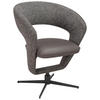 STOL MED ARMSTÖD järn mikrofiber, vävt tyg  - mörkgrå/svart, Design, metall/textil (62/84/62cm) - Moderano