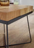 Beistelltisch "Zari" , Akazie massiv quadratisch Akaziefarben  - Schwarz/Akaziefarben, Design, Holz/Metall (45/51/45cm) - MID.YOU