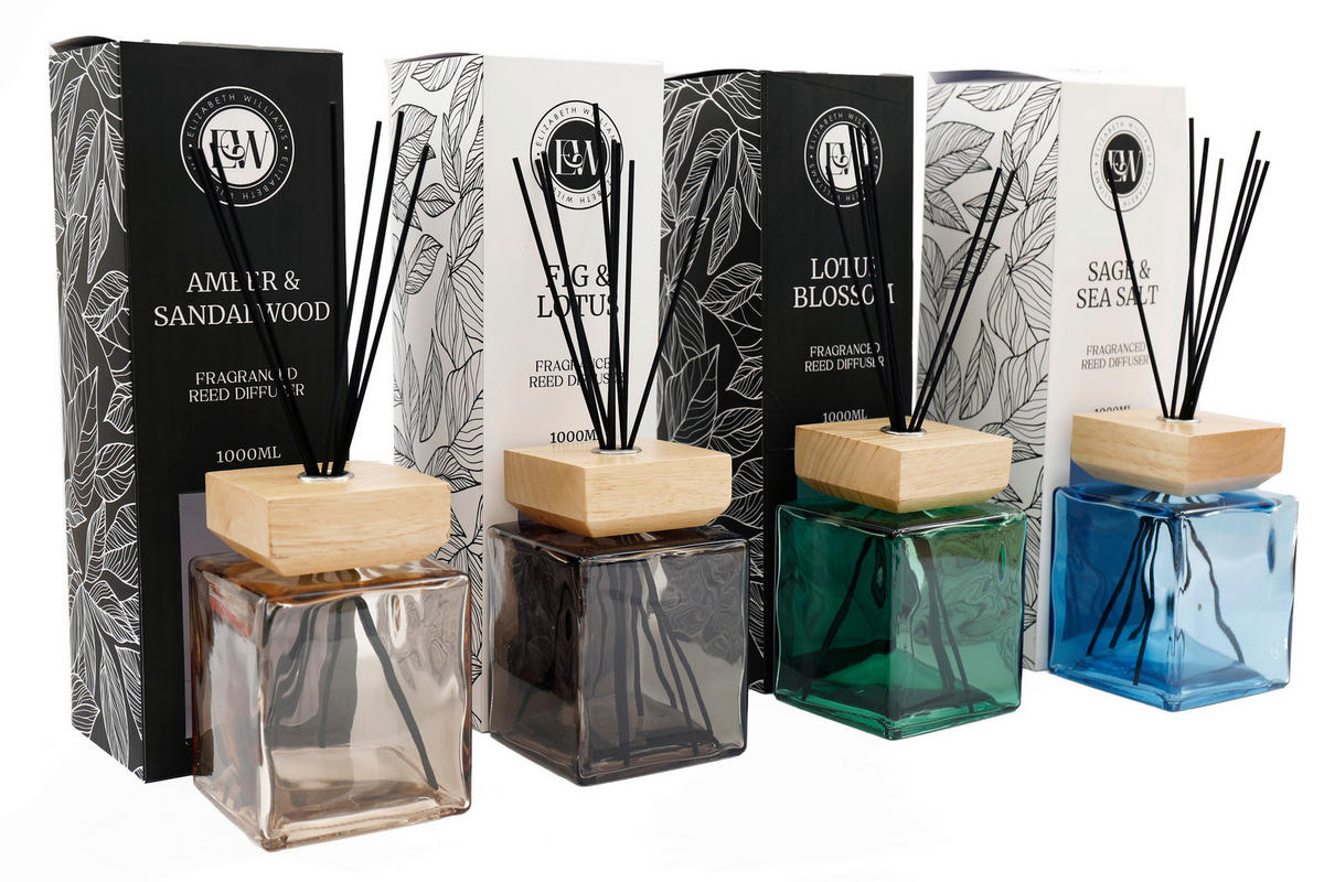 AROMAPÁLCÁK   - többszínű, Basics, Üveg/fa (11.5/37/11.8cm)