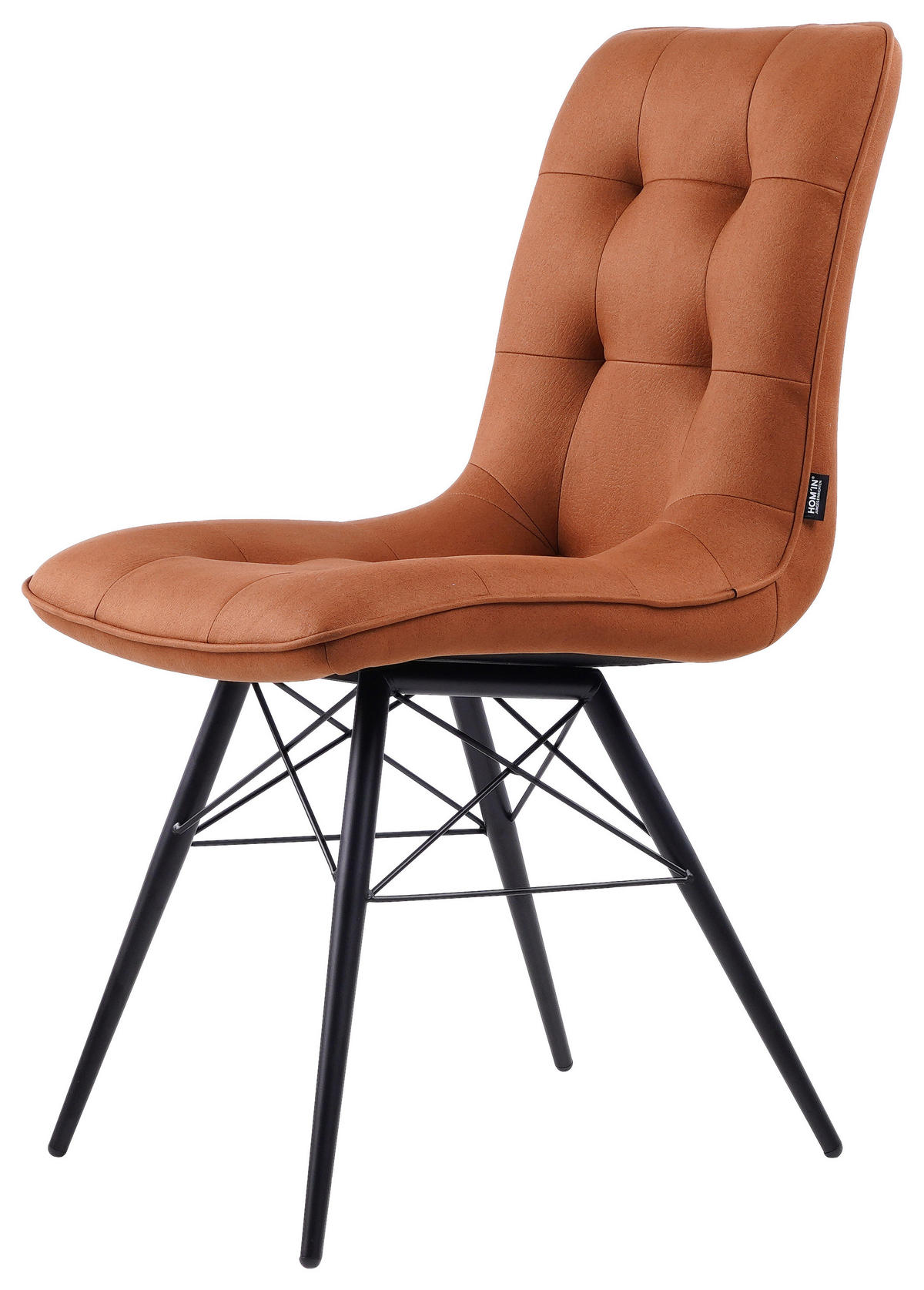 STUHL Struktur Rostfarben  - Rostfarben/Schwarz, Design, Textil/Metall (48/88/62cm) - Hom`in