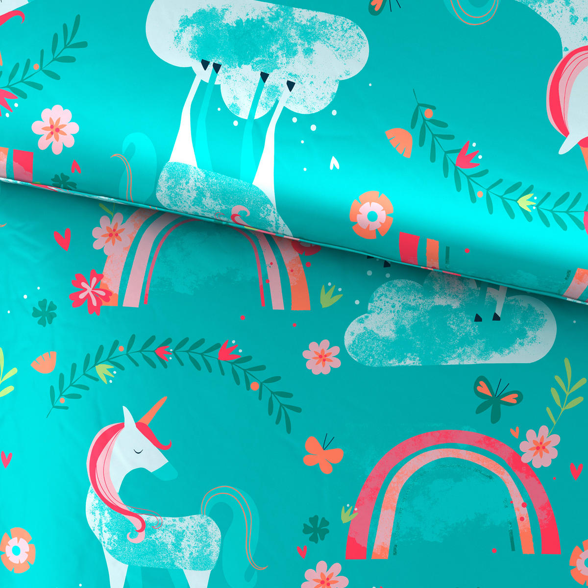 DETSKÉ OBLIEČKY 140/200 cm  - modrá/pink, Konventionell, textil (140/200cm) - Ben'n'jen
