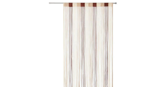 Fadenvorhang Stangendurchzug Rita B: 90cm, Schoko/Beige - Dunkelbraun/Beige, KONVENTIONELL, Textil (90/245cm) - Luca Bessoni