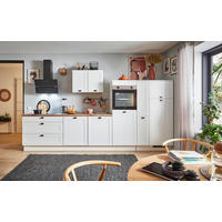 KÜCHENBLOCK PN 435 360 cm  in Weiß, Eichefarben  - Eichefarben/Graphitfarben, Design, Holzwerkstoff/Metall (360cm) - Pino