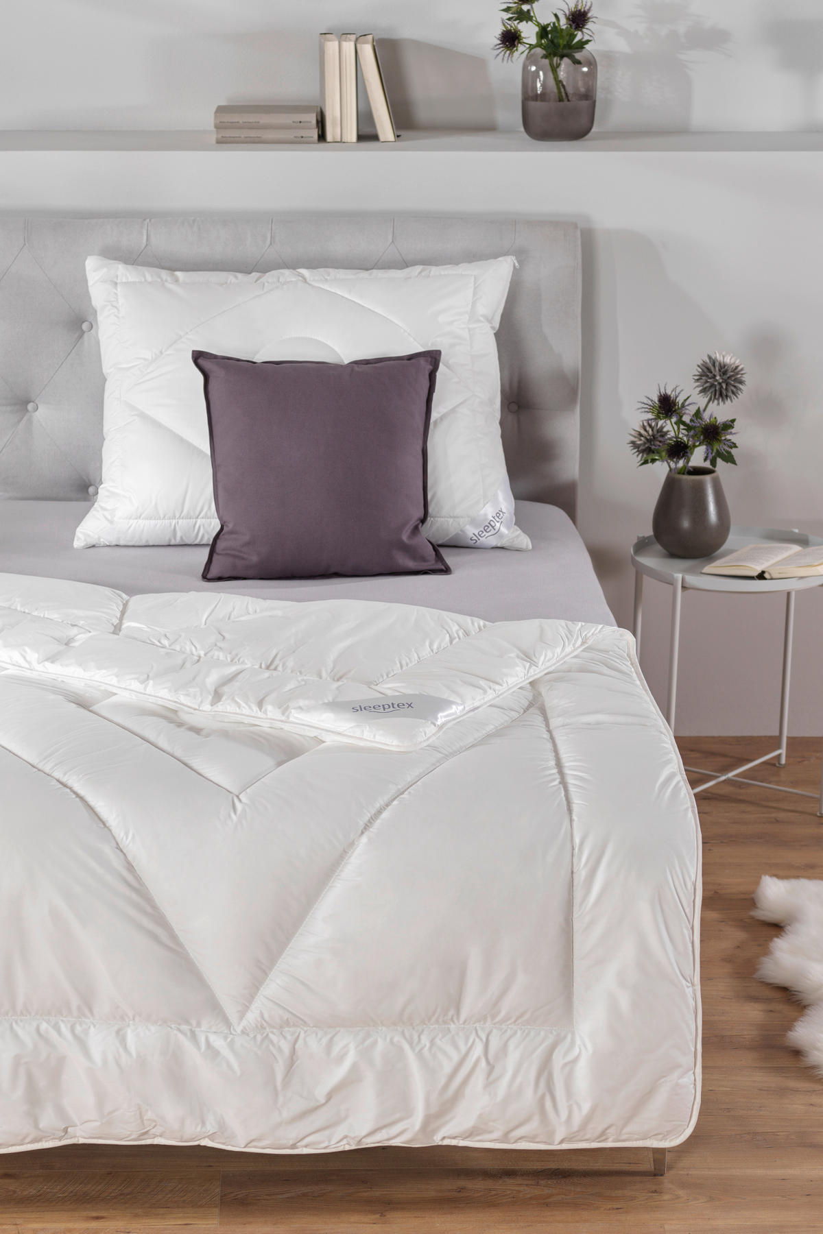 CELOROČNÍ PŘIKRÝVKA, 140/200 cm, peří, prachové peří - bílá, Basics, textil (140/200cm) - Sleeptex