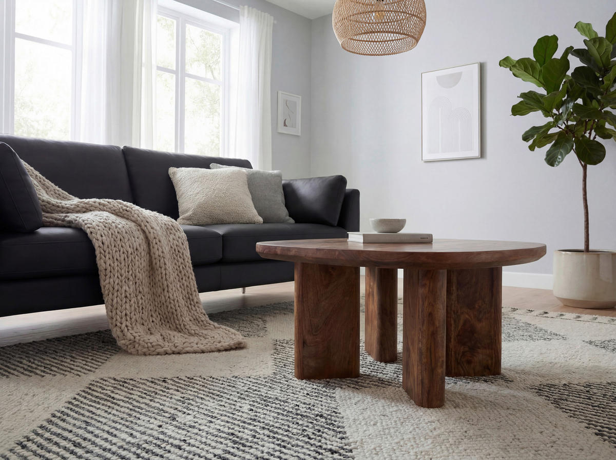 SOFFBORD i trä 60/60/32 cm  - brun, Design, trä (60/60/32cm) - MID.YOU