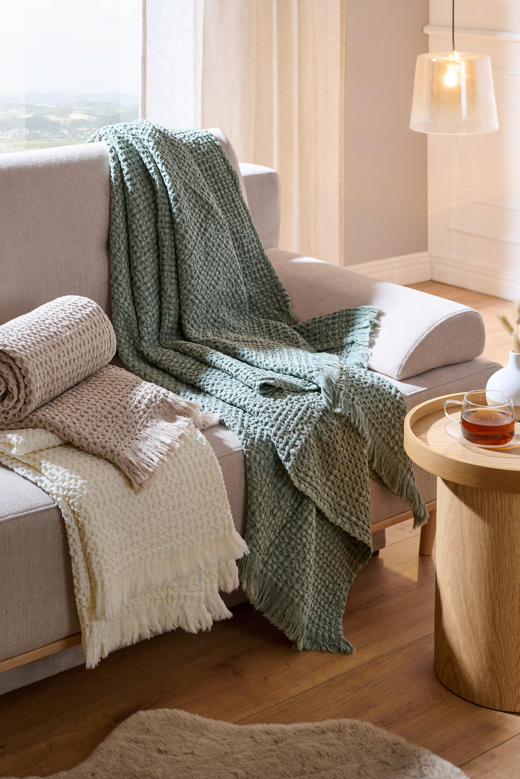 WOHNDECKE 130/180 cm  - Schlammfarben, Basics, Textil (130/180cm) - Ambiente