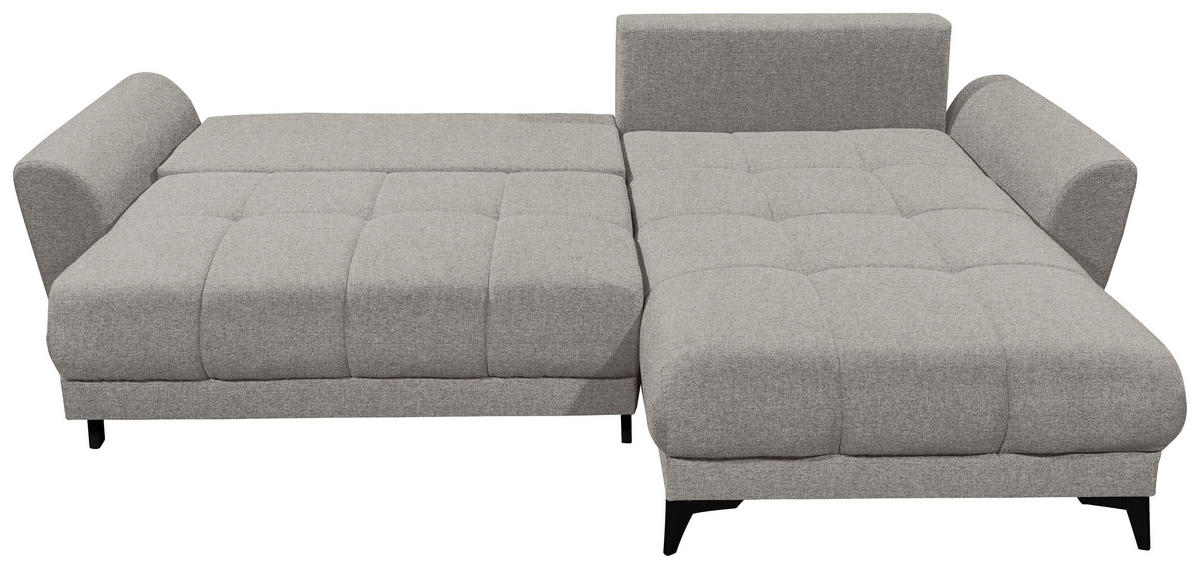 ECKSOFA in Webstoff Sandfarben  - Sandfarben/Schwarz, Konventionell, Kunststoff/Textil (281/189cm) - Carryhome