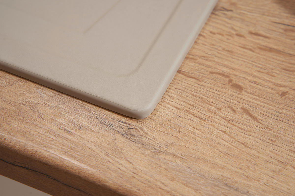 SPÜLE 1712BOSTON86X50B  - Beige, Trend, Glas/Kunststoff (86/20/50cm) - Respekta