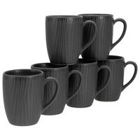 KAFFEEBECHERSET Vesuvio Black 6-teilig  - Schwarz, Basics, Keramik (0,3l) - Creatable