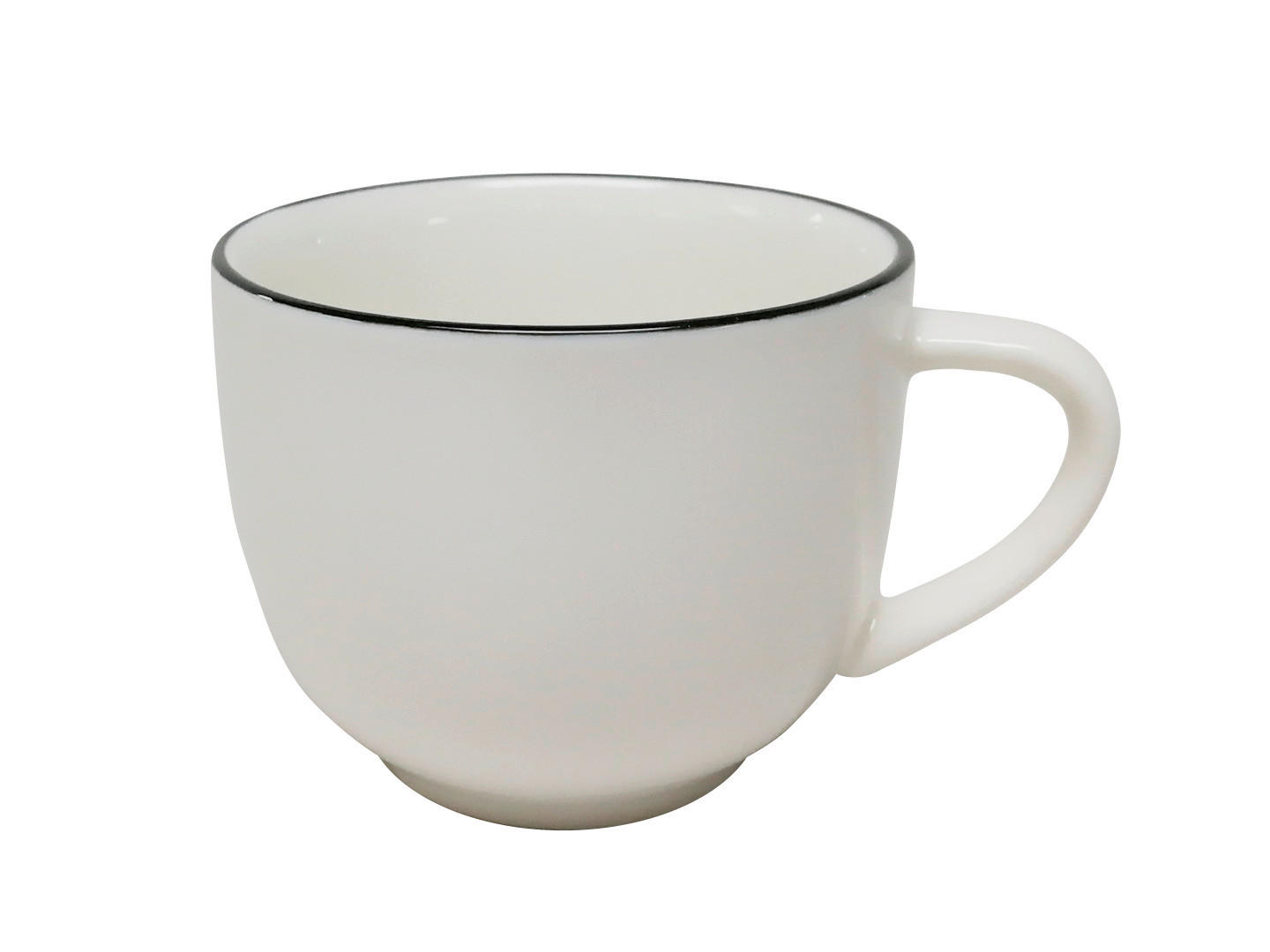 ESPRESSOTASSE Oslo 90 ml  - Schwarz/Weiß, Design, Keramik (6,1/5cm) - Novel