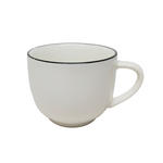 ESPRESSOTASSE Oslo 90 ml  - Schwarz/Weiß, Design, Keramik (6,1/5cm) - Novel