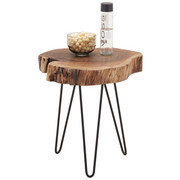 BEISTELLTISCH in Holz, Metall 46/50/48 cm - Schwarz/Akaziefarben, Trend, Holz/Metall (46/50/48cm) - Ambia Home