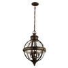 KRONLEUCHTER 37.1/71.1 cm   - Bronzefarben, Natur, Glas/Metall (37.1/71.1cm) - Elstead Lighting
