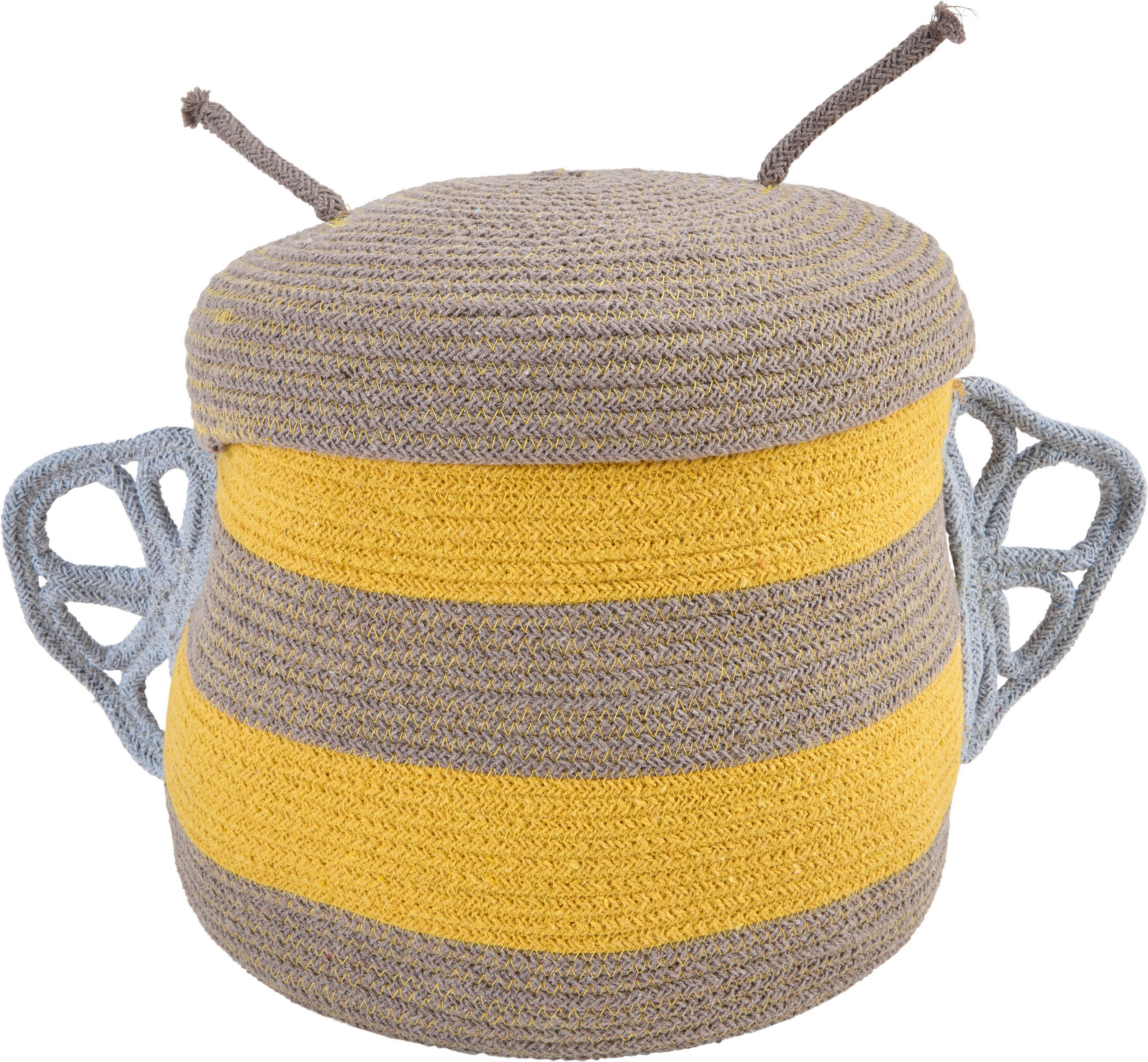 AUFBEWAHRUNGSKÖRBCHEN    30/30/27 cm  - Gelb/Braun, Trend, Textil (30/30/27cm) - Patinio