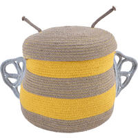 AUFBEWAHRUNGSKÖRBCHEN    30/30/27 cm  - Gelb/Braun, Trend, Textil (30/30/27cm) - Patinio