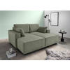 BIGSOFA in Chenille Dunkelgrün  - Dunkelgrün/Schwarz, Modern, Kunststoff/Textil (188/86/154cm) - Livetastic