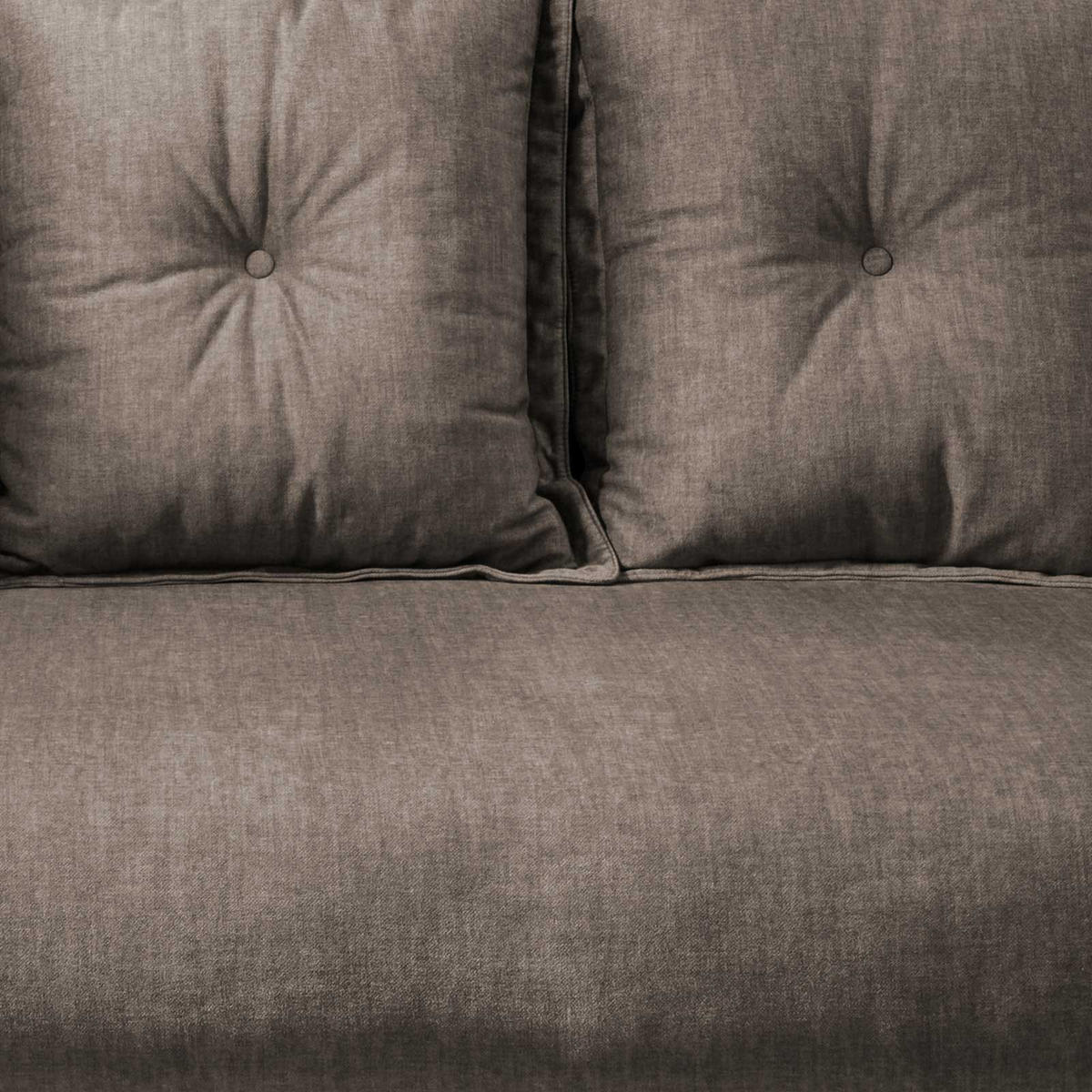 2,5-SITZER in Velours Braun  - Schwarz/Braun, Modern, Holz/Textil (196/94/103cm) - Livetastic