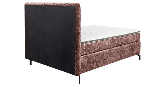 BOXSPRINGBETT 140/200 cm in Weinrot - Weinrot/Schwarz, Design, Textil/Metall (140/200cm) - Esposa