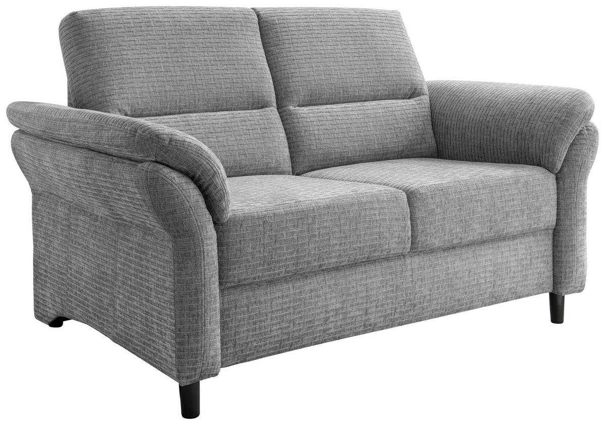 2-SITZER-SOFA in Mikrofaser Grau  - Schwarz/Grau, Modern, Holz/Textil (147/90/89cm) - Livetastic