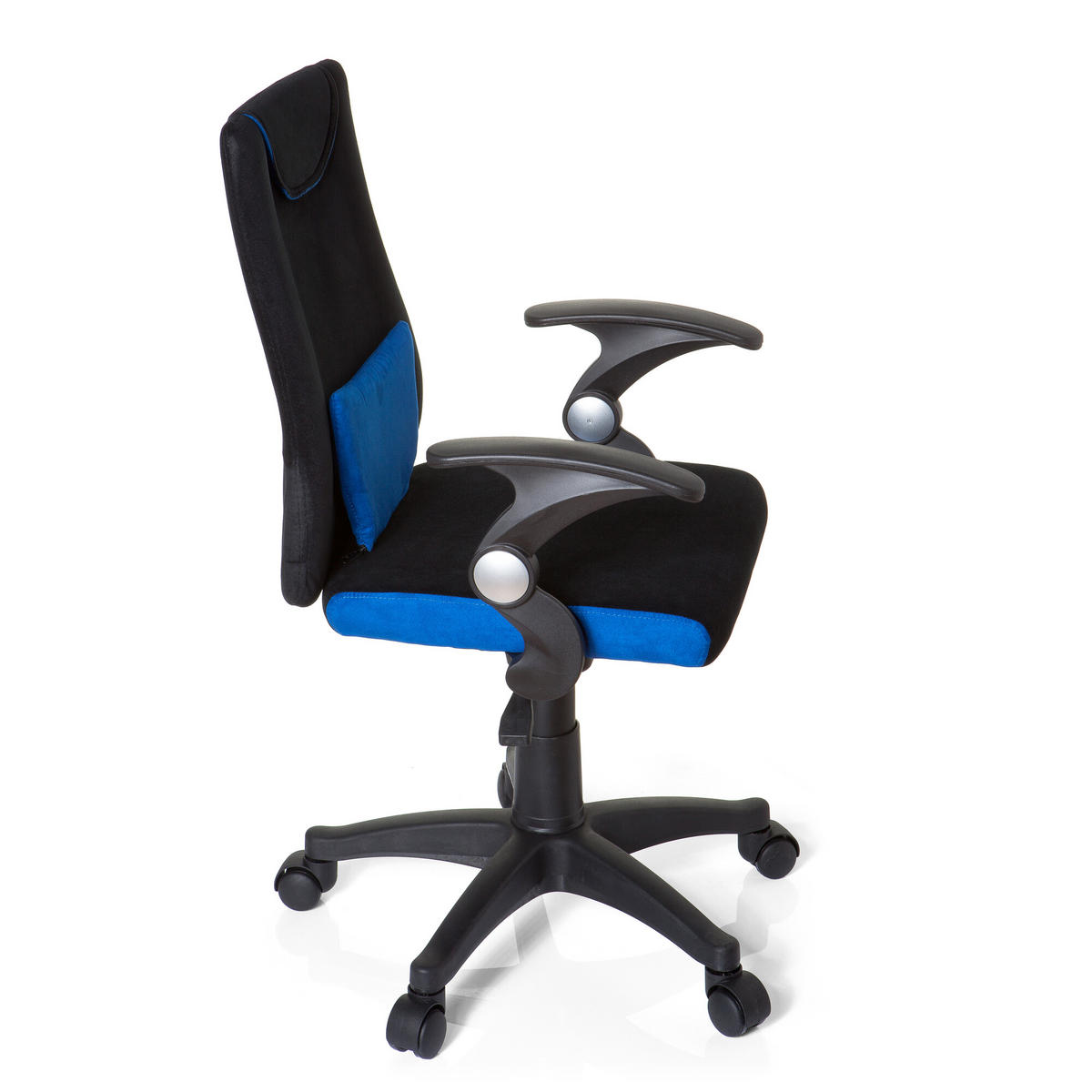 OTOČNÁ ŽIDLE PRO MLÁDEŽ, modrá, černá - modrá/černá, Basics, plast (50/87-97/40cm) - MID.YOU