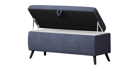 BETTBANK 145/45/50 cm   - Blau/Schwarz, Trend, Holz/Holzwerkstoff (145/45/50cm) - Esposa