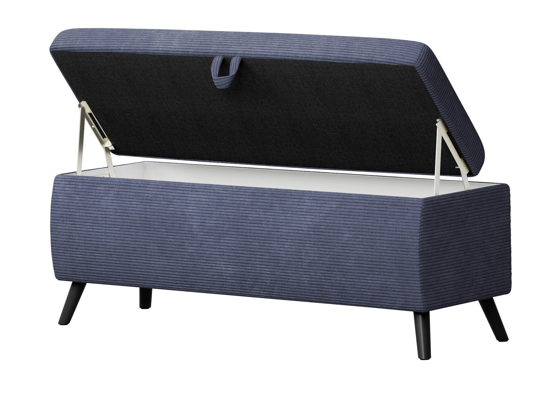 BETTBANK 145/45/50 cm   - Blau/Schwarz, Trend, Holz/Holzwerkstoff (145/45/50cm) - Esposa