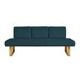 SITZBANK 209/92/78 cm  in Dunkelblau  - Eichefarben/Dunkelblau, Design, Holz/Textil (209/92/78cm) - Dieter Knoll