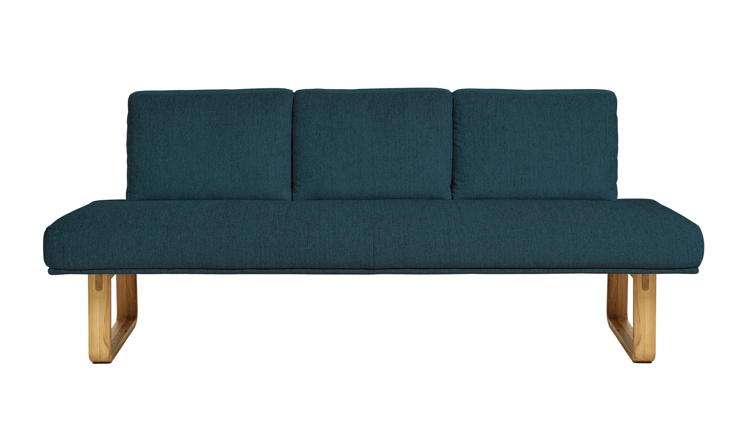 SITZBANK 209/92/78 cm  in Dunkelblau  - Eichefarben/Dunkelblau, Design, Holz/Textil (209/92/78cm) - Dieter Knoll