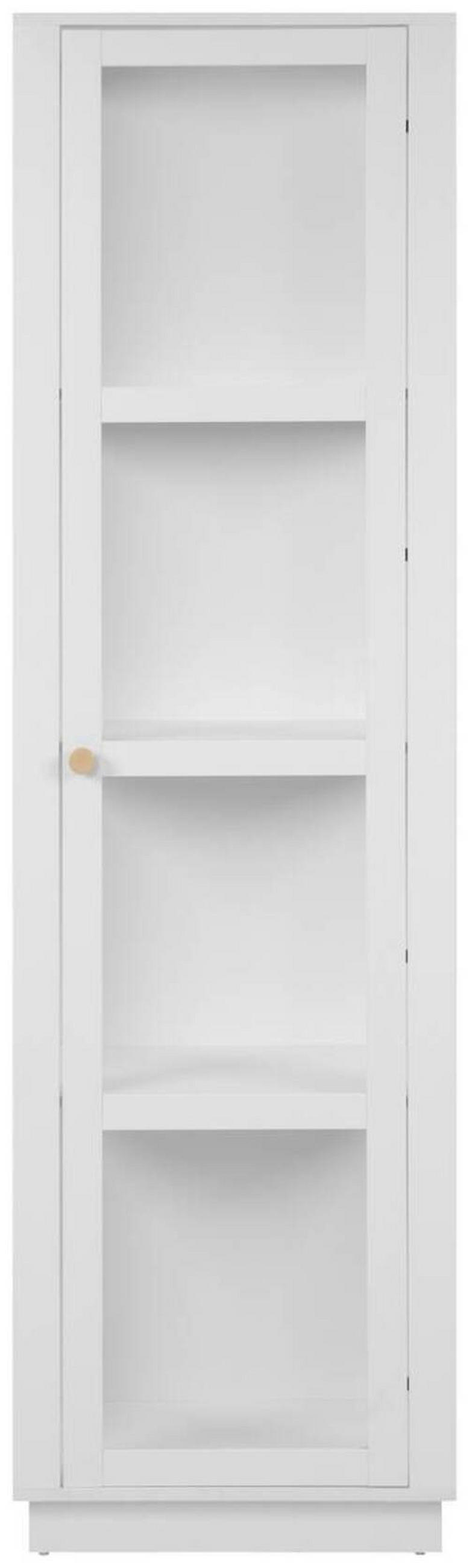 VITRINE  in Weiß  - Goldfarben/Weiß, Design, Glas/Holzwerkstoff (56/195/40cm) - MID.YOU