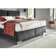 BOXSPRINGBETT 180/200 cm  in Anthrazit  - Chromfarben/Anthrazit, KONVENTIONELL, Textil/Metall (180/200cm) - Dieter Knoll
