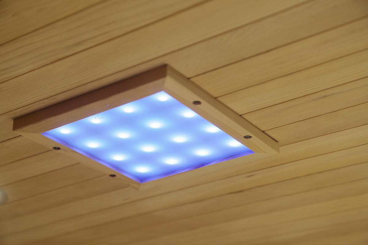 INFRAROTKABINE HEMLOCK II für 2 Personen HEMLOCK II  - MODERN, Glas/Holz (120/105/190cm)