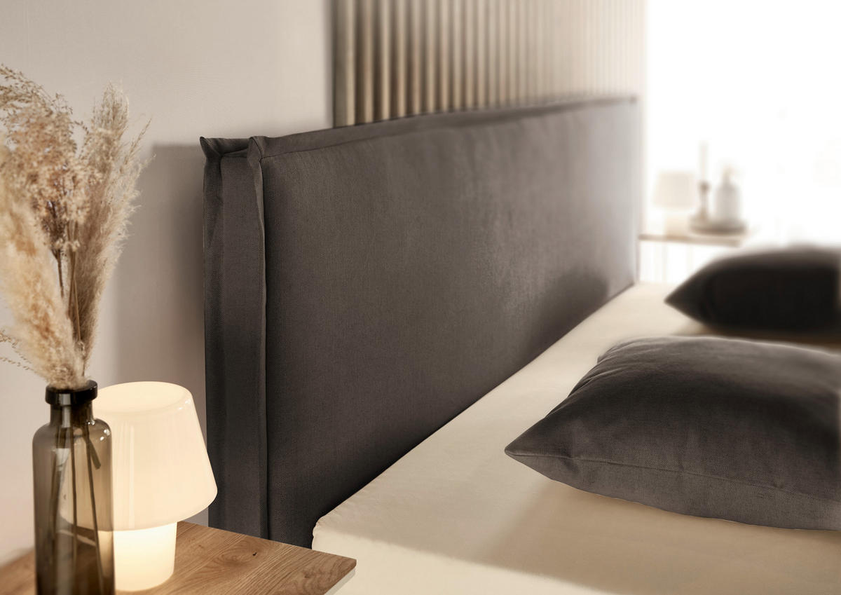 POLSTERBETT ELOS gepolstertes Kopfteil 160/200 cm  in Braun, Cognac  - Cognac/Anthrazit, Design, Textil (160/200cm) - Musterring