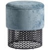 HOCKER in Metall, Textil, Holzwerkstoff Blau  - Blau, Design, Holzwerkstoff/Textil (40/44/40cm) - MID.YOU