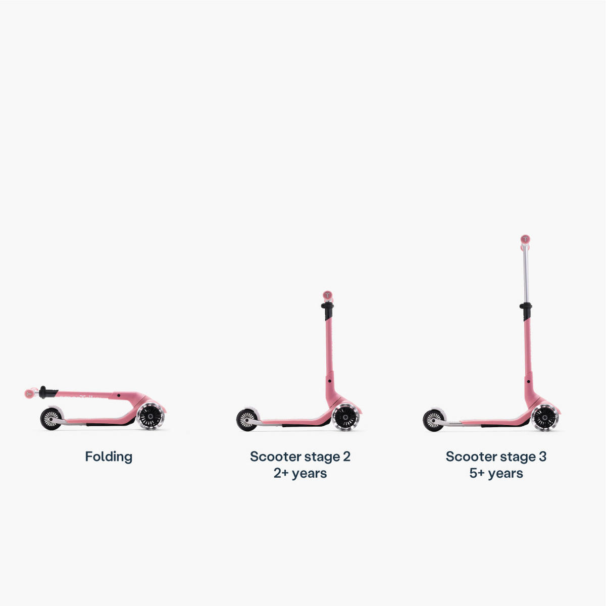 KINDERSCOOTER Xtend Mini+  - Pink, Basics, Metall (24/90,5/66cm)