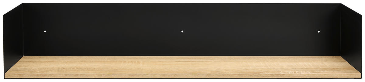 WANDREGAL Tanne furniert Naturfarben, Schwarz  - Schwarz/Naturfarben, Design, Holz/Holzwerkstoff (100/18/18cm) - MID.YOU