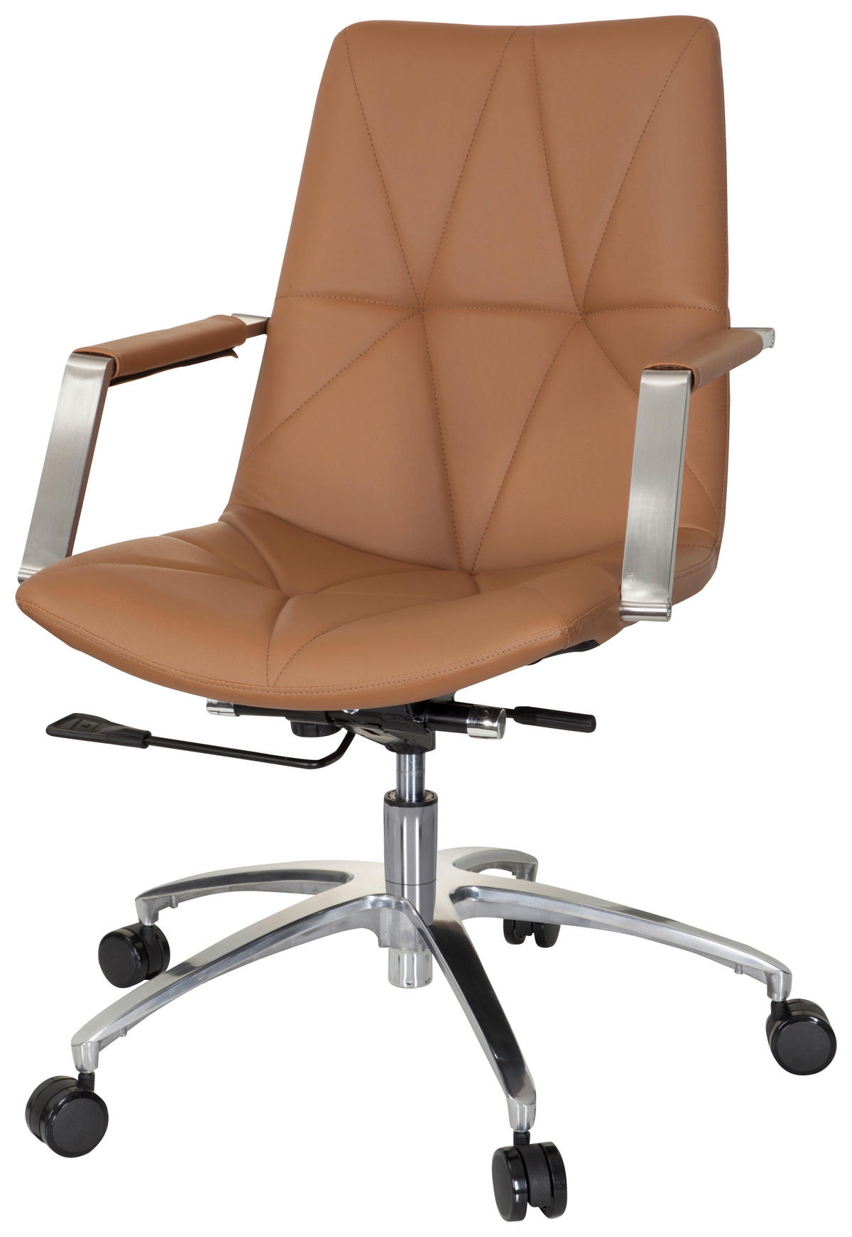 DREHSTUHL Lederlook Braun  - Braun, MODERN, Kunststoff/Textil (56/101/73cm) - MID.YOU