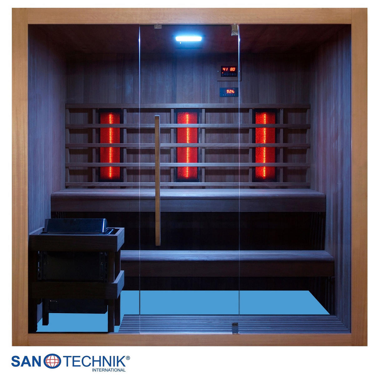 SAUNA für 4-5 Personen Kotka  - Naturfarben, KONVENTIONELL, Holz (200/150/190cm) - Sanotechnik