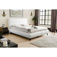 POLSTERBETT 180/200 cm  in Creme  - Creme/Schwarz, Modern, Holz/Holzwerkstoff (180/200cm) - MID.YOU