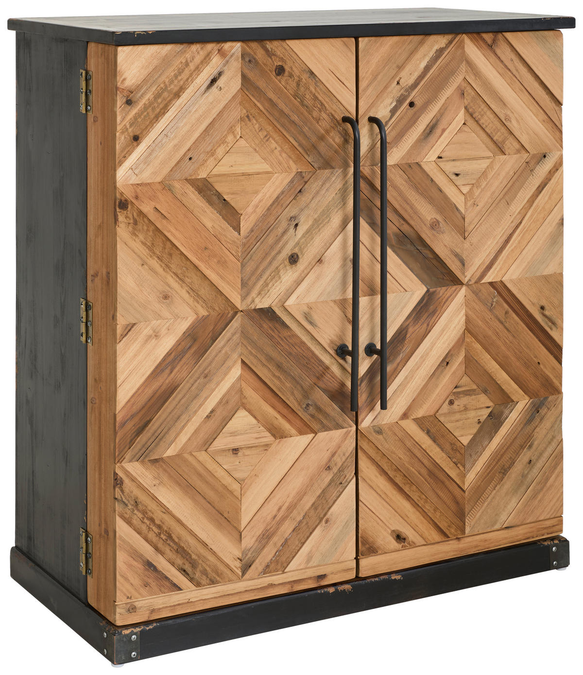BARSCHRANK Tanne massiv Naturfarben, Schwarz  - Schwarz/Naturfarben, LIFESTYLE, Holz/Metall (84/92/46cm) - Landscape