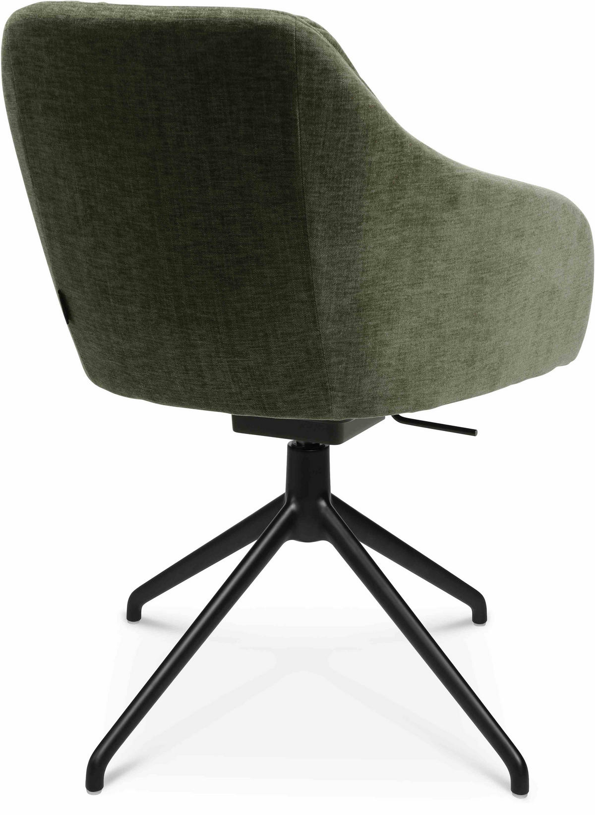 ARMLEHNSTUHL  in Aluminium Velours  - Schwarz/Grün, Design, Textil/Metall (58/81,5-84,5/60cm) - Johann Jakob