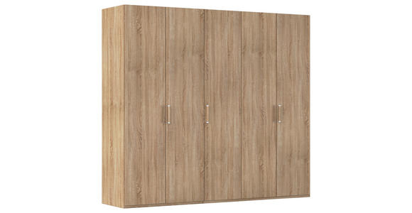DREHTÜRENSCHRANK 251/223/60 cm 5-türig Sonoma Eiche - Silberfarben/Sonoma Eiche, Design, Holzwerkstoff/Kunststoff (251/223/60cm) - Novel