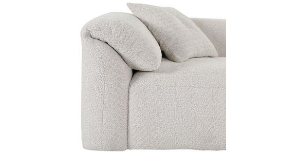 ECKSOFA in Chenille Creme 323/180 cm - Creme/Schwarz, MODERN, Kunststoff/Textil (323/180cm) - Carryhome