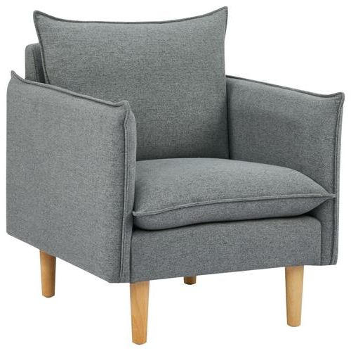 SESSEL in Webstoff Dunkelgrau  - Dunkelgrau/Naturfarben, Design, Holz/Kunststoff (72/84/82cm) - Livetastic