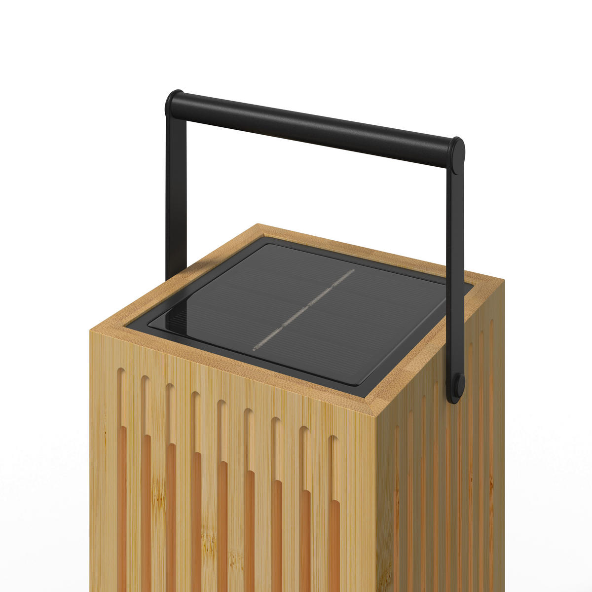 SOLÁRNE SVIETIDLO, 10/10/18 cm - čierna, Design, kov/drevo (10/10/18cm) - Ambia Garden