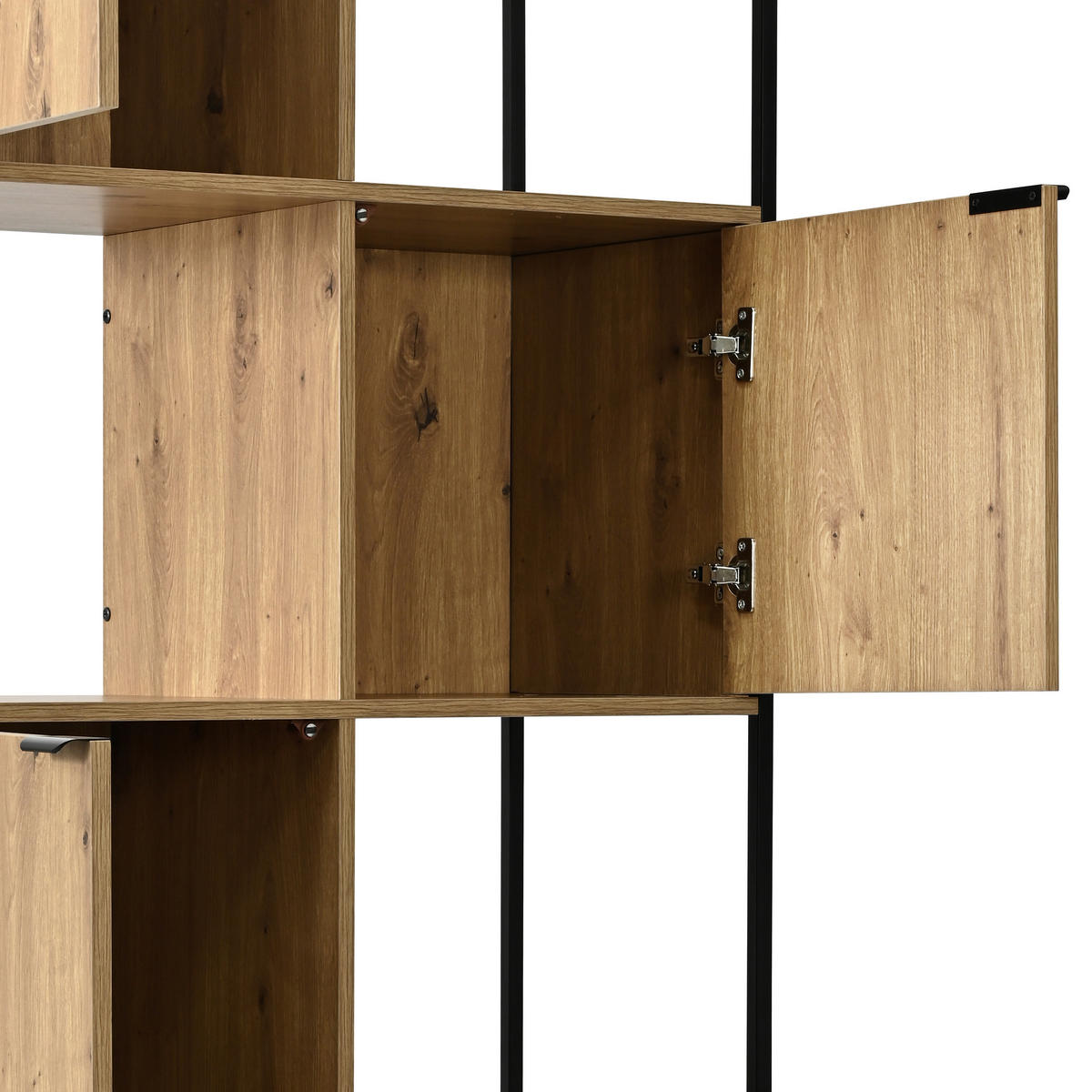 Etajeră Pentru Documente 83,5/182/40 cm  - stejar Artisan/negru, Design, metal/material pe bază de lemn (83,5/182/40cm) - Carryhome