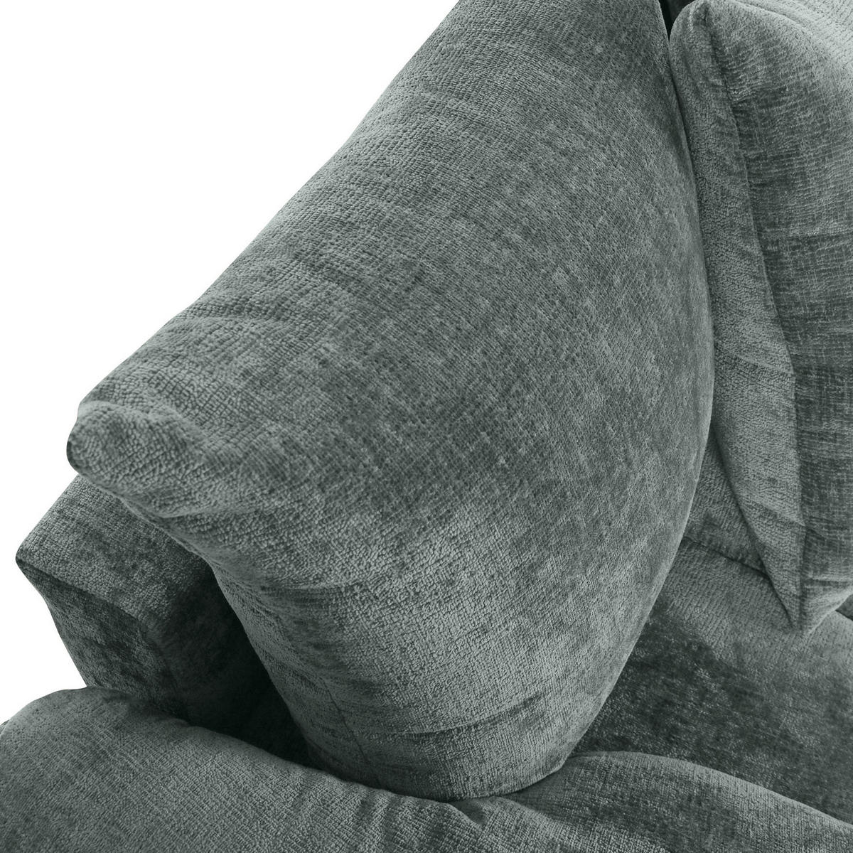 BIG SOFFA i chenille mintgrå  - mintgrå/svart, Design, textil/plast (265/67/130cm) - home24
