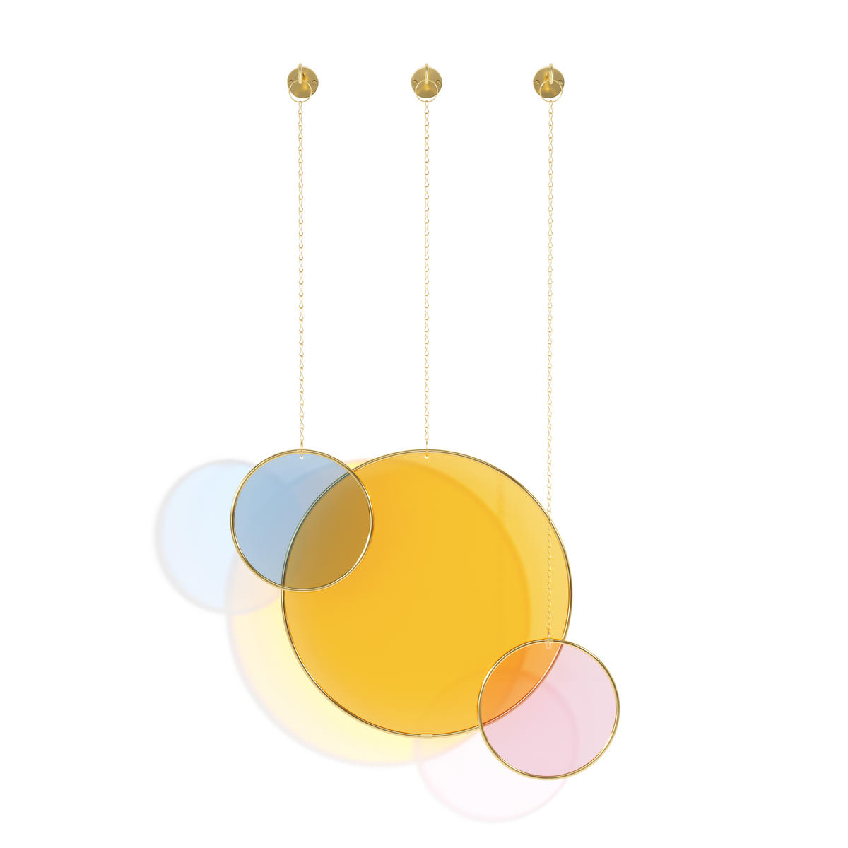 STENSKA DEKORACIJA    - lila/svetlo modra, Basics, kovina/umetna masa (46/3/46cm) - Umbra